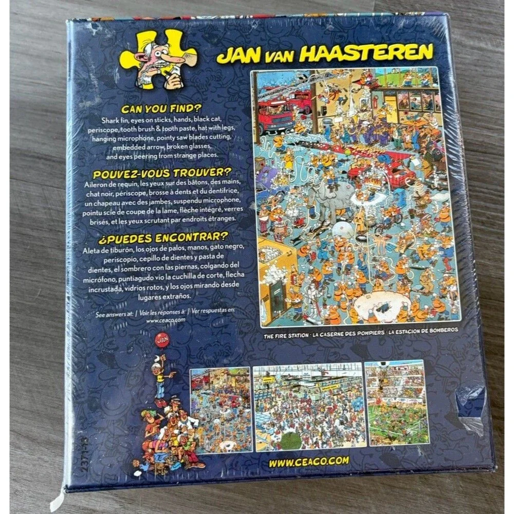 Jan Van Haasteren The Fire Station 550 Piece Puzzle Ceaco Cartoon Capers NEW
